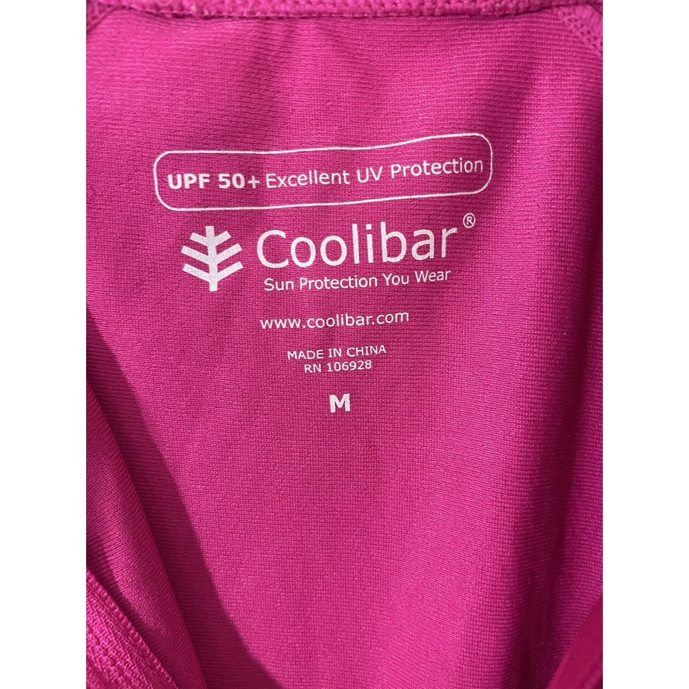 Coolibar UPF 50+ Full Zip Jacket Fuchsia Pink Womens Medium Ruffle Peplum Hem - Picture 5 of 8
